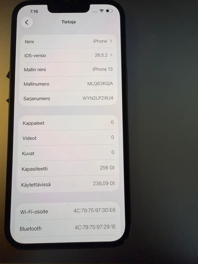 iPhone 13 - 256G muistilla