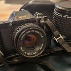 Canon T50 + 2kpl FD objektiivia + salama - pikkukuva 1