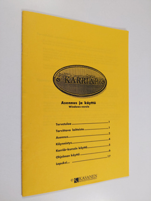 Karriar : asennus ja käyttö - windows-versio