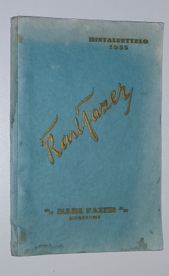 Karl Fazer Hintaluettelo 1935