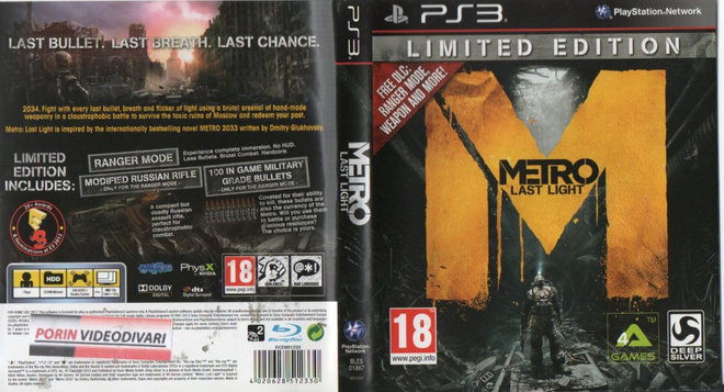 metro last light	(834)	k		PS3					(limited ed.) ammunta,toim