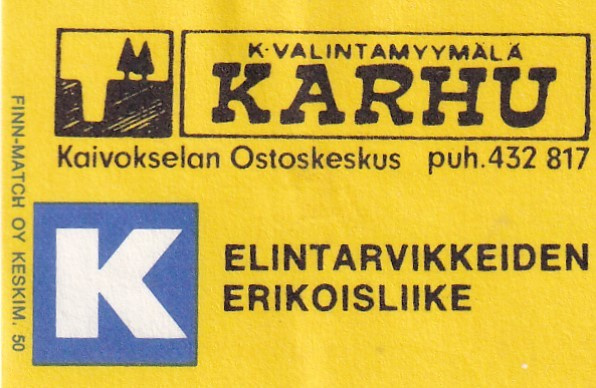Kaivokselan Ostoskeskus, K- Valinta myymälä Karhu 584