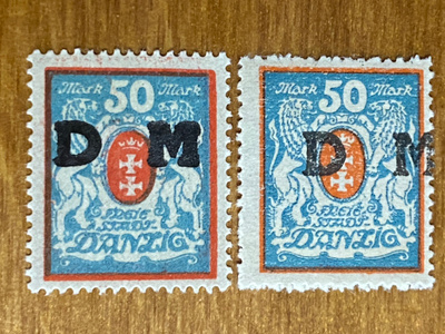 SAKSA DANZIG 1922 VIRKAMIESMERKIT Mi33**