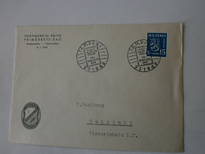 Tampere, Postimerkin päivä 9.1.1949