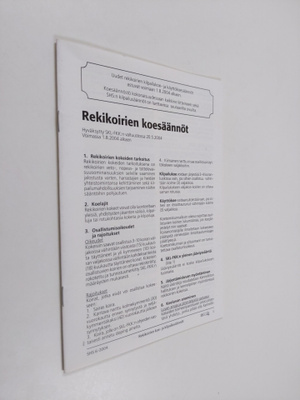 Rekikoirien koesäännöt
