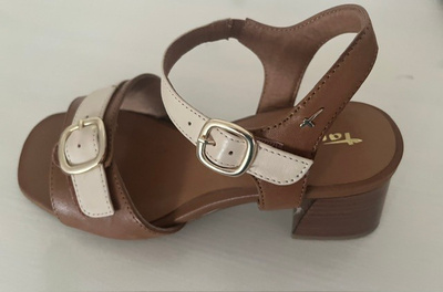 Tamaris nahkaiset sandaalit koko 37 ruskea/beige