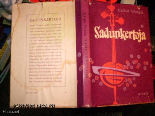 Elina Vaara : Sadunkertoja ( 1 p. 1954 ) Sis.postikulut