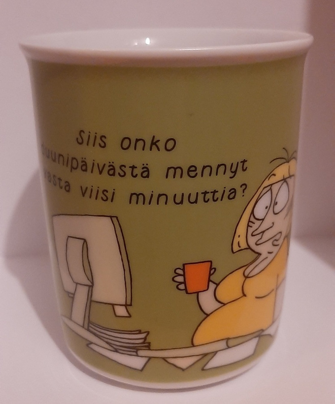 Vihreä muki Maisa ja Kaarina