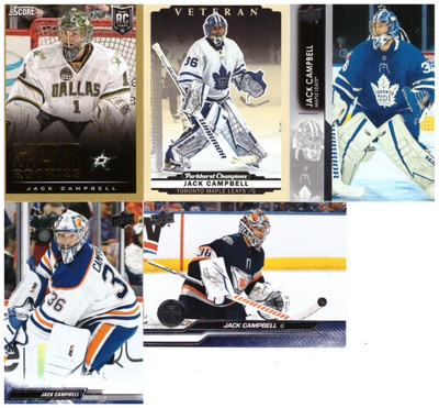 5 x Mv JACK CAMPBELL Dallas, Oilers, Maple Leafs