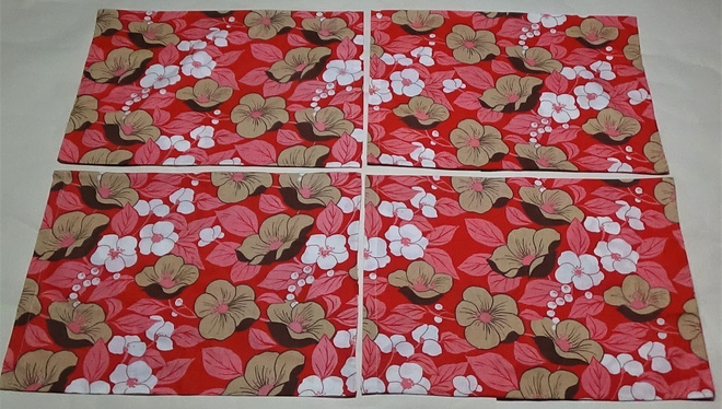 Isot retro tyynynliinat 4 kpl , 70 cm x 50 cm