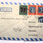 1950 Saksa Mi 113, 2x114 näyttely lentopostikuori Vaasaan - pikkukuva 2