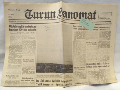 Turun Sanomat 3.8.1953