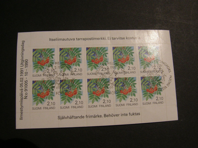 1991-95  Erä ( 9  ) eril  vihkoja, blokkia  leimatut