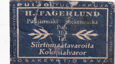 Pitäjänmäki, H. Fagerlund , Puijo, Osakeyhtiö Savo b552