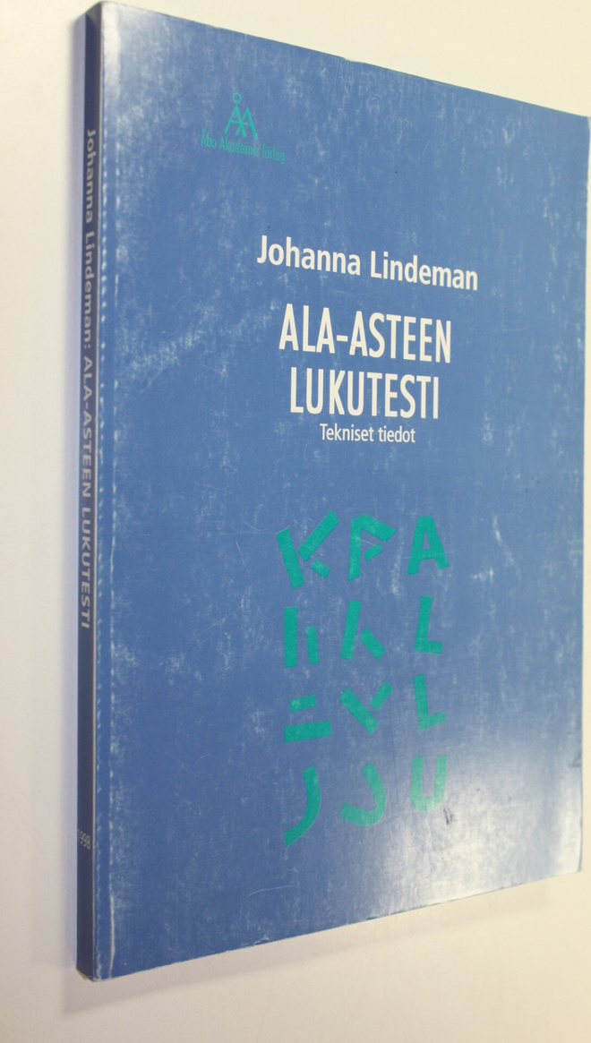 Johanna Lindeman : Ala-asteen lukutesti : tekniset tiedot
