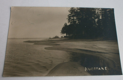 Kuortane, hiekkarantaa, vanha valokuvapk, p. 1943