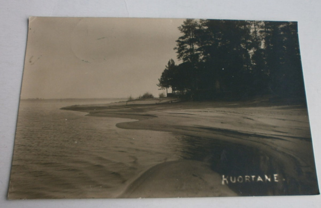 Kuortane, hiekkarantaa, vanha valokuvapk, p. 1943