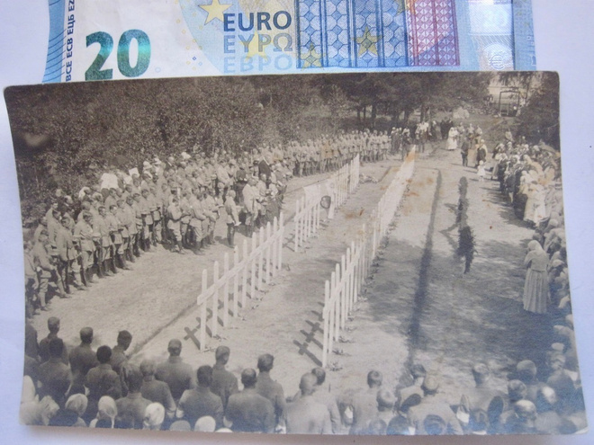 Valokuva Suojeluskunta Paraati 1919 Ahvola Jääski Antrea ?