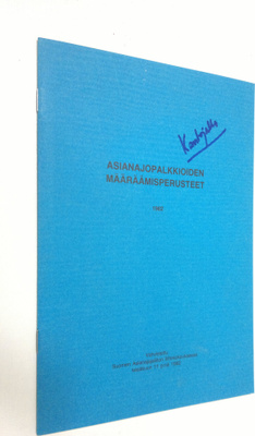Asianajopalkkioiden määräämisperusteet 1982
