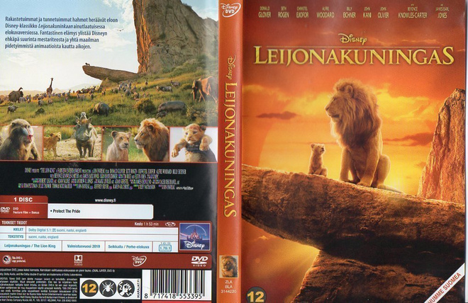 Leijonakuningas (2019)	(58 901)	k	-FI-	suomik.	DVD