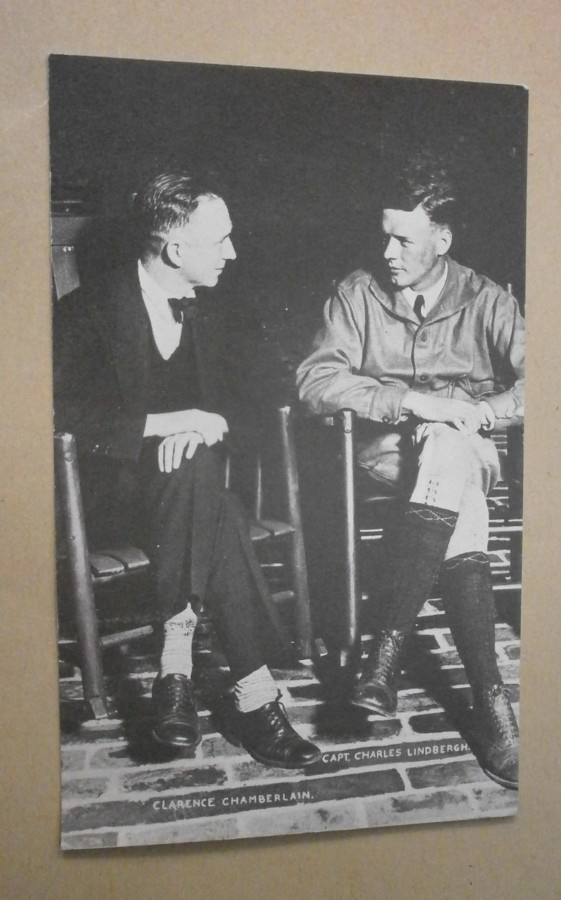 Chamberlain ja kapteeni Charles Lindbergh, muistopk 1977, el