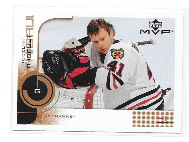 2002-03 Upper Deck MVP #41 Jocelyn Thibault Chicago MV