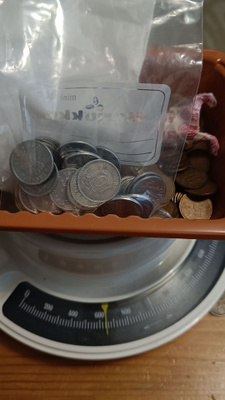 Kupari ja alumiini kolikoita n.0.6 kg