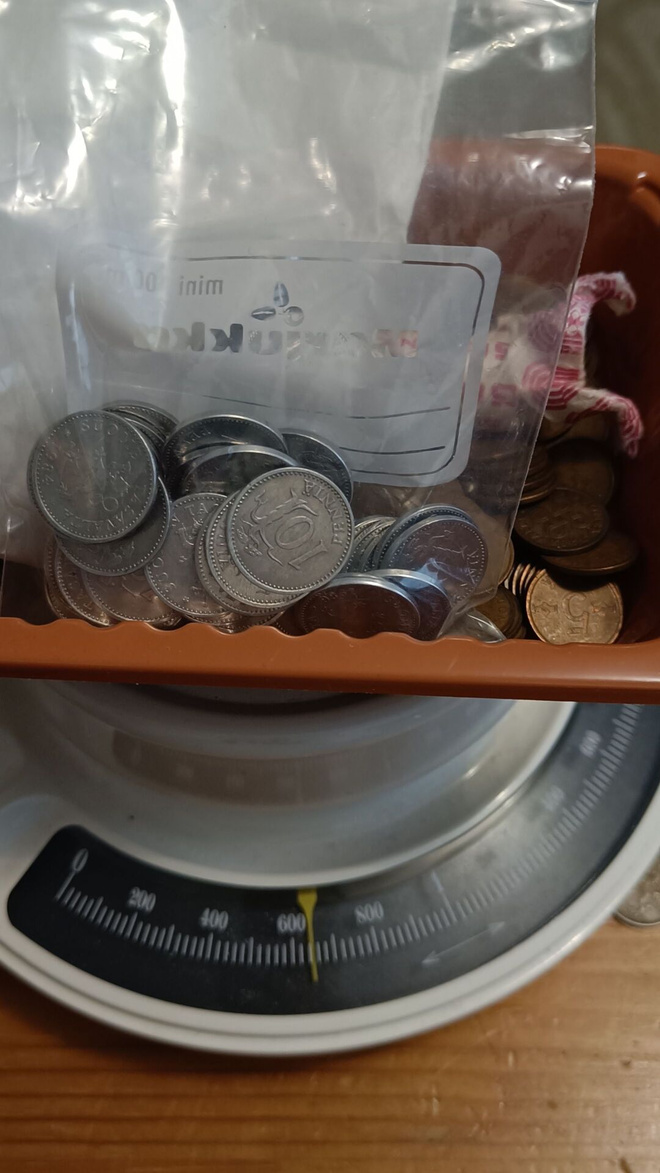 Kupari ja alumiini kolikoita n.0.6 kg