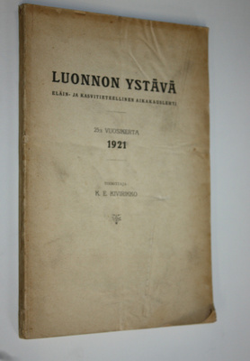 Luonnon ystävä 1-4/1921 : eläin- ja kasvitieteellinen aik...