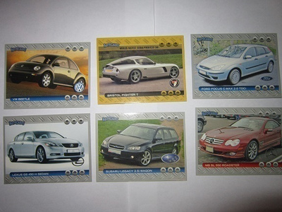 AUTOCARDS KERÄILYKORTTEJA 6 KPL