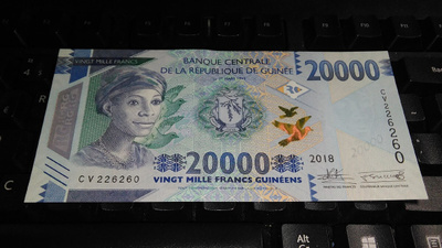 Guinea 20000 Francs 2018 P50 UNC