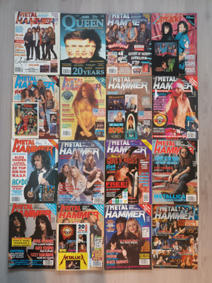 Metal Hammer 1990-1991 vuosikerta sisältää julisteet yms