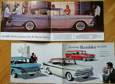 1958 Rambler PRESTIGE esite - KUIN UUSI - 16 sivua