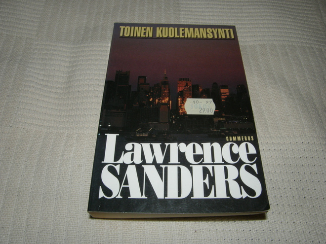Lawrence Sanders Toinen kuolemansynti  -nid