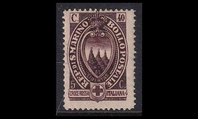 San Marino 95 ** Punainen risti 40+5C (1923)