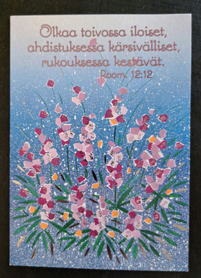 Jonna Viisainen: kukkia, raamatun teksti, kulkenut 1992