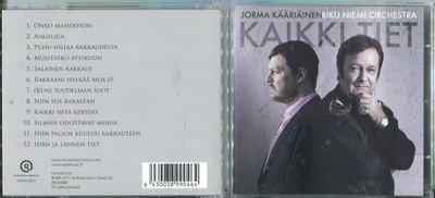 JORMA KÄÄRIÄINEN & RIKU NIEMI ORCHESTRA CD-LEVY .KAIKKI TIET