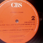 JOHNNY LOGAN :: LONELY LOVERS :: MAXI  VINYYLI  12"   1988 - pikkukuva 4