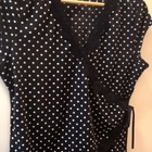 Musta-valkoinen Promod polkadots Toppi / T-paita - koko M - pikkukuva 1