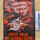 VANHA Elokuvajuliste Idässä Palaa 1936 Gary Cooper M.Carroll - pikkukuva 1
