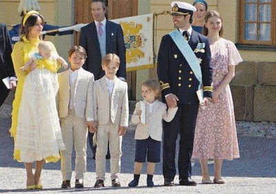 Ruotsi Prinssi Carl Philipin perhe sekä Prinsessa Estelle