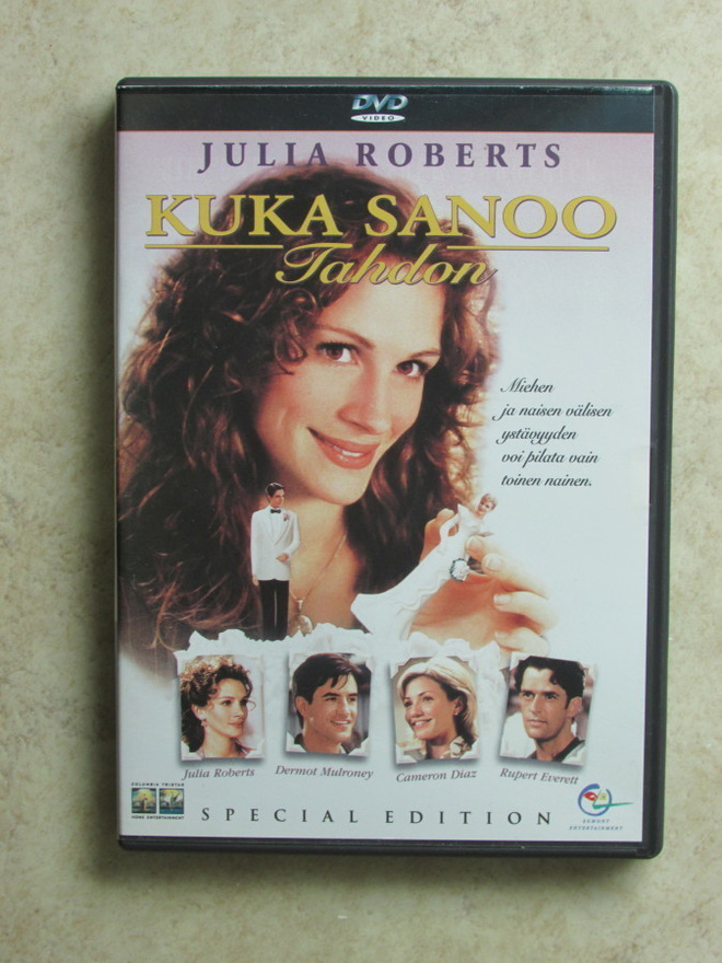 Kuka sanoo tahdon, DVD. Julia Roberts