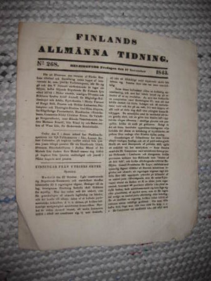 Sanomalehti : Finlands Allmänna Tidning 17.11.1843
