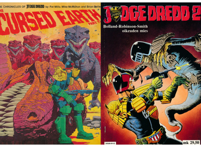 JUDGE DREDD 2 (Jalava 1989) + The Cursed Earth (Titan 1983)