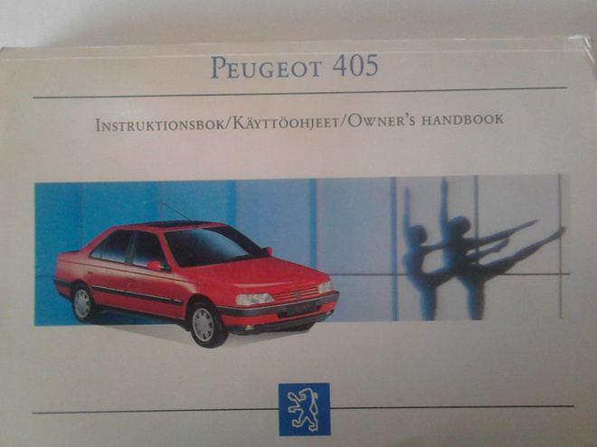Peugeot 405 käyttöohjekirja - Owner's Handbook  