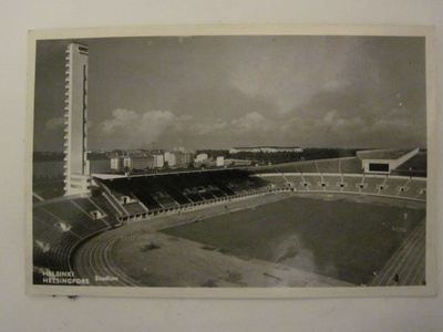 VANHA Postikortti Helsinki Stadion 1950-luku