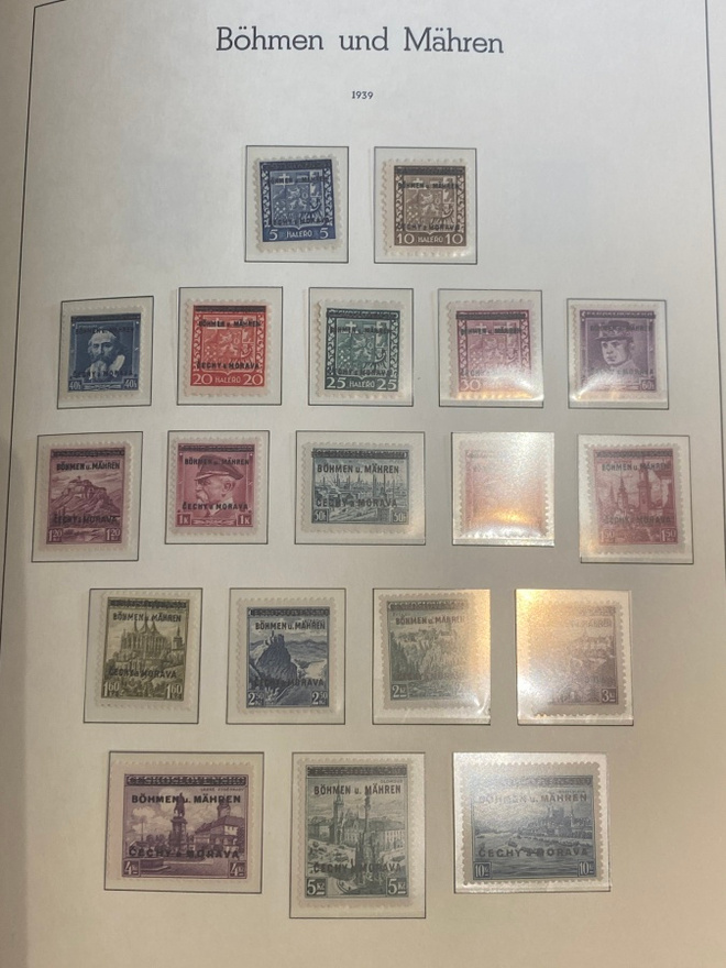 SAKSA BÖHMEN MÄHREN 1939-1940 MERKIT Mi1- Mi19**