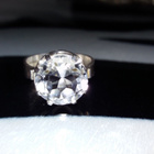 1974, kultakeskus Hopea sormus kristalli 925 V7 - pikkukuva 1