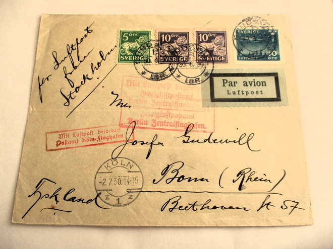 1930 Ruotsi lentopostikuori Saksaan