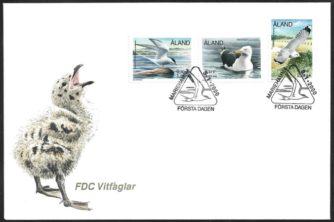 FDC Åland 2000  Lintuja  LaPe ÅL 168-170